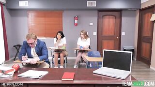 InnocentHigh - Bullying Stops With Cock - Roxie Sinner, Octavia Red, Crystal Clark, Joshua Lewis (1)