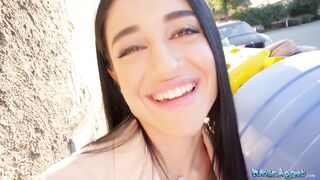 Public Agent Big dick POV blowjob and outdoor sex with small tits Ara Mix