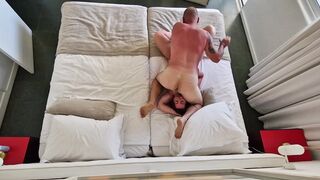 Hot stepdaughter and daddy share a hotel room while on holiday in Portugal Monte Gordo