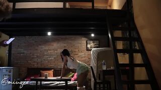 Caught Asian Stepsister using sextoy with her boyfriend, 