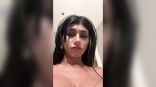 Mia Khalifa Black Dress Boobs Slip OnlyFans Video Leaked